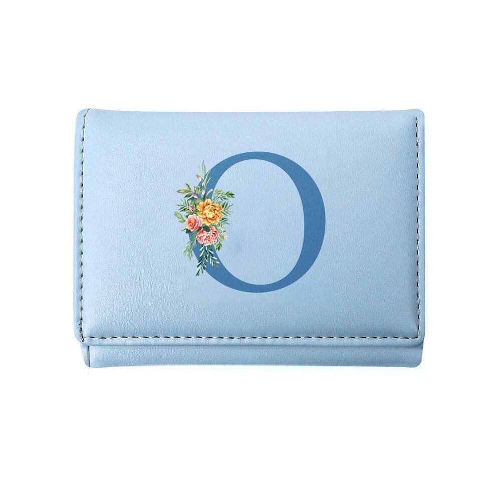 5003 Slim Wallet for Girls ,Tri-folded Initial girls wallets for kids 12-14